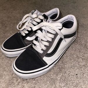 Black and White Vans Sneakers